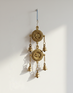 Handcrafted Brass Shubh Labh Hanging Bells - Door Wind Chime