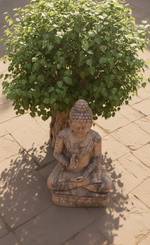Contemplation - Hand-Carved Buddha Art