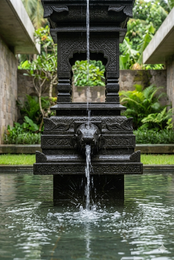 Royal Temple Stone Tulsi Vrindavan Fountain.