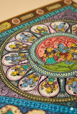Traditional Krishna Raas Chakra Pattachitra Painting from Odisha