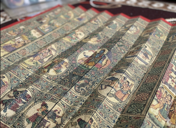 Handcrafted Krishna Leela Palm Leaf – Traditional Odisha Art