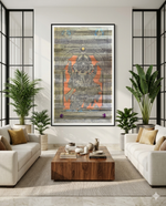 Ganesha Palm Leaf Engraving Painting