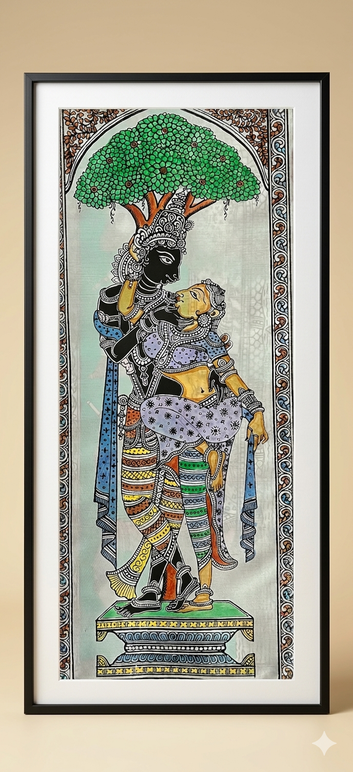 Eternal Vrindavan - Radha Krishna under the Sacred Tree