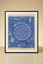 Spiral of Harmony – Handcrafted Warli Tribal Art Painting