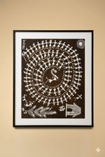 Tarpa Dance Celebration – Handcrafted Warli Tribal Art Painting