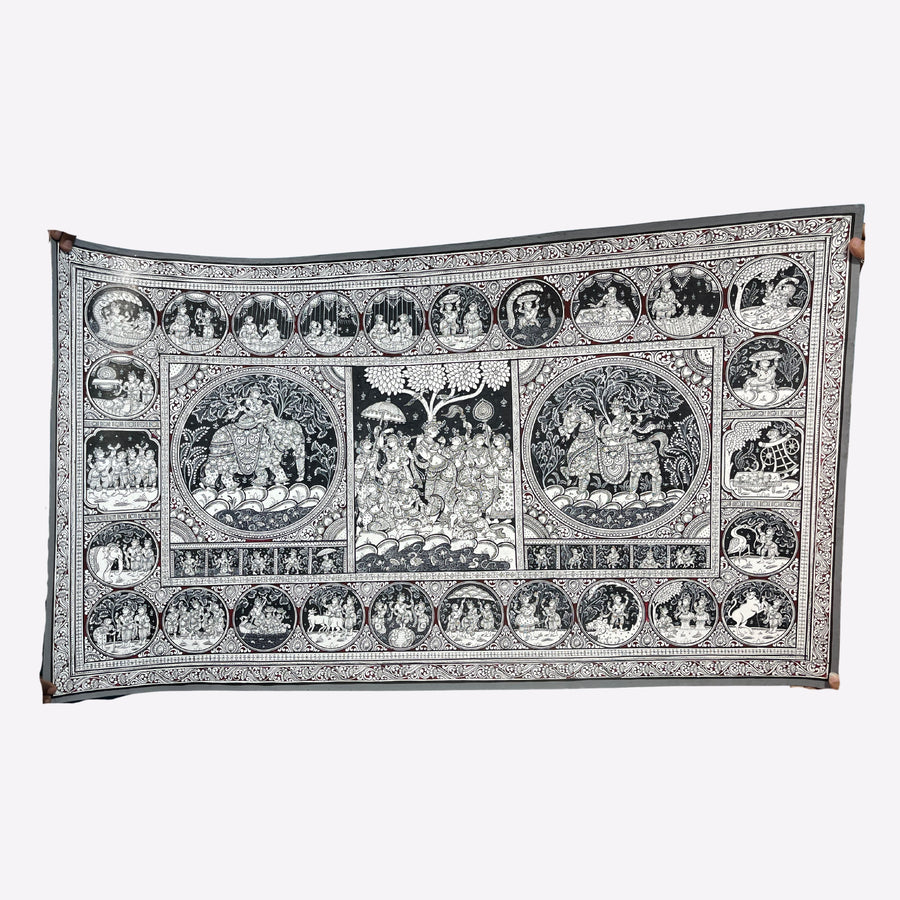 Eternal Tales of Krishna-Handcrafted Pattachitra Masterpiece
