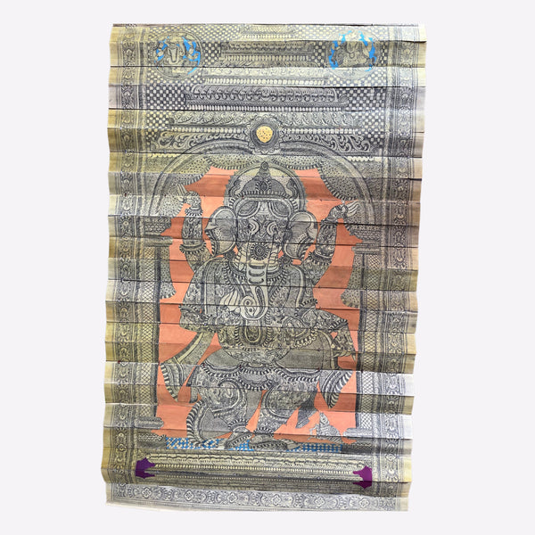 Ganesha palm Leaf painting