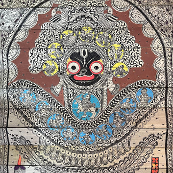 Lord Jaggannath Palm leaf painting
