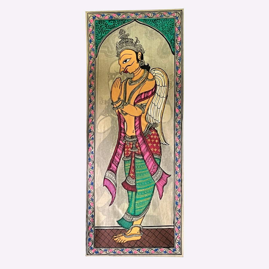 Sacred Wedding Procession - Tussar Silk Painting.