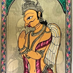 Sacred Wedding Procession - Tussar Silk Painting.
