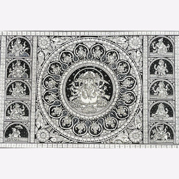 Shri Ganesha – Traditional Odishan Pattachitra Painting
