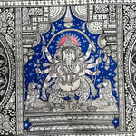 Ganesha's Mythological Tales - Hand-Painted Pattachitra Painting.
