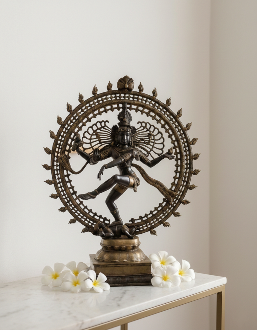 Handcrafted Bronze Nataraja Statue - Lord Shiva Dancing