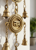 Handcrafted Brass Shubh Labh Hanging Bells - Door Wind Chime