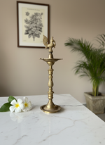 Handcrafted Peacock Deepam sculpture