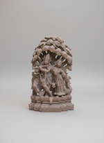 Sacred Leela Masterpiece - Radha Krishna Stone Sculpture