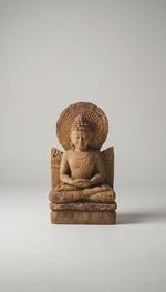 Hand-Carved Serenity - Contemporary Buddha Sculpture