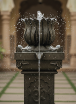 Hand-Carved Stone Lotus Fountain - Traditional Garden Water Feature