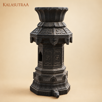 Royal Lotus Basalt Stone Water Fountain