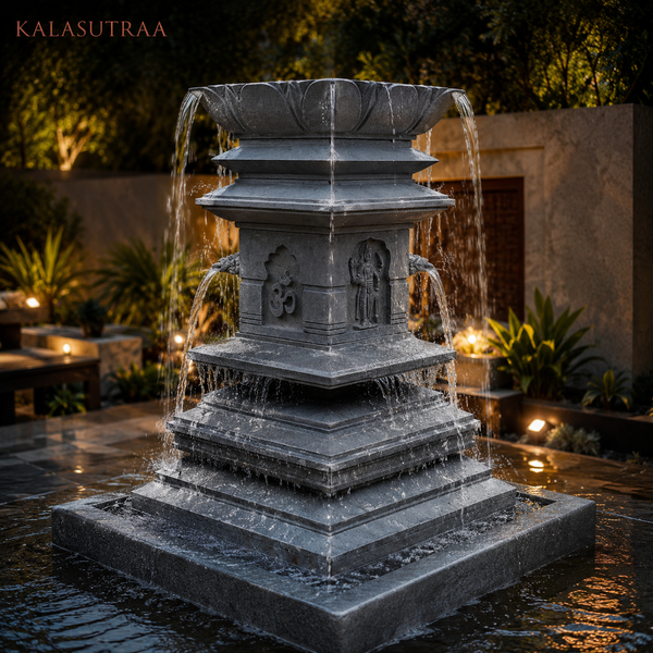 Om Heritage Basalt Stone Water Fountain