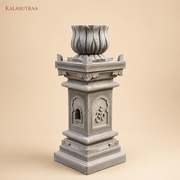 Om Basalt Stone Tulsi Vrindavan Planter
