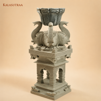 Ganesha Heritage Basalt Stone Tulsi Vrindavan