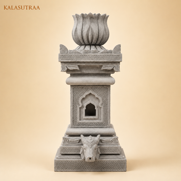 Radha Krishna Basalt Stone Vrindavan Water Fountain