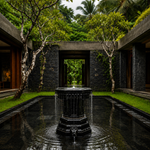 Auspicious water fountain